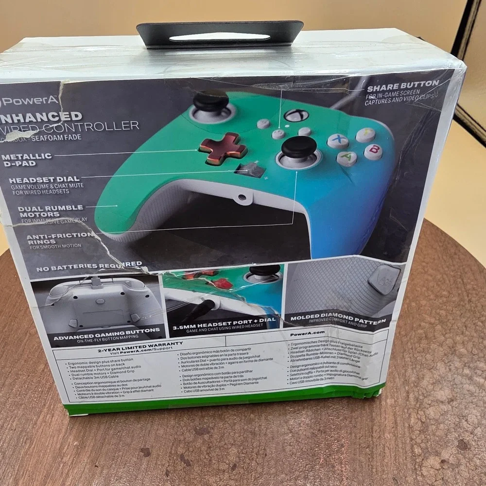 PowerA Enhanced Wired Controller Xbox Series X S Seafoam Fade 1518828-01